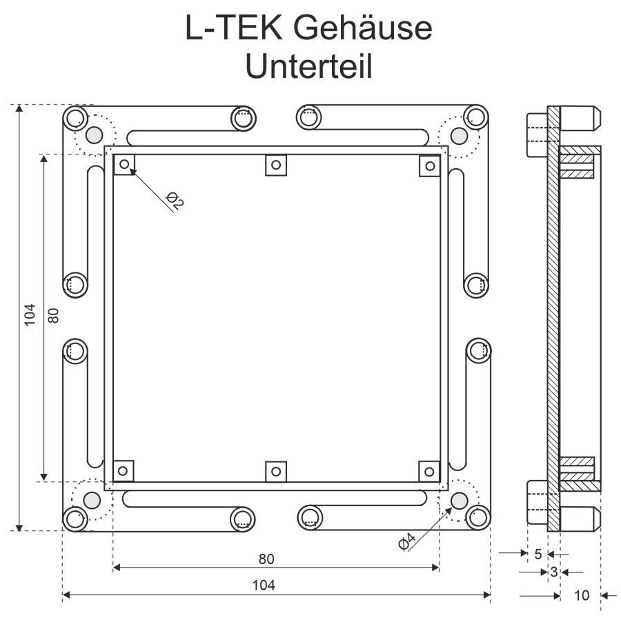 L-TEK Modulgehäuse transparent